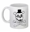Чашка керамическая Фредді кістки Белый фото