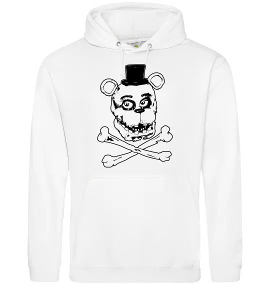 Мужская толстовка (худи) Фредді кістки Белый фото