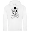 Мужская толстовка (худи) Фредді кістки Белый фото