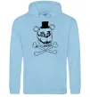 Мужская толстовка (худи) Фредді кістки Голубой Мужская толстовка (худи) Фредді кістки Голубой фото