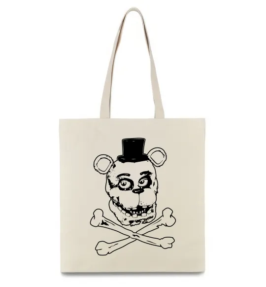 Эко-сумка Фредді кістки Бежевый фото