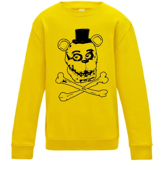 Детский Свитшот Фредді кістки Солнечно желтый фото