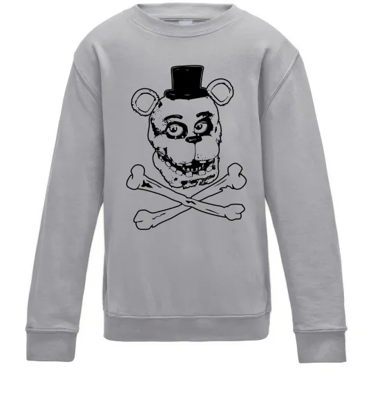 Детский Свитшот Фредді кістки Серый меланж фото