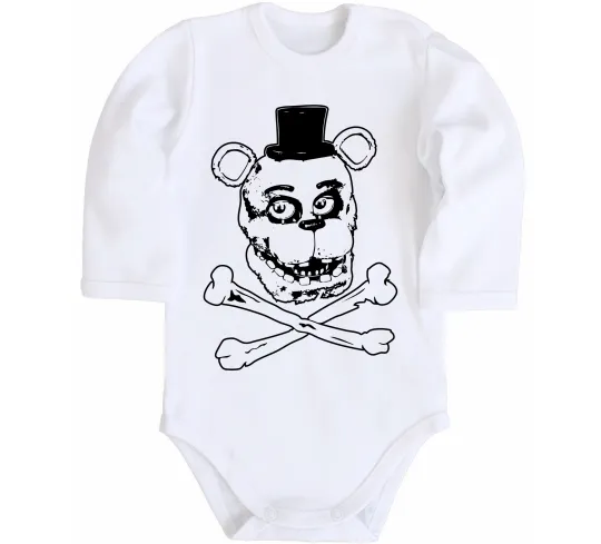 Детский боди Фредді кістки Белый фото