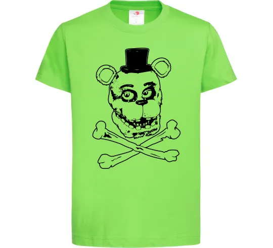 Детская футболка Фредді кістки Лаймовый фото