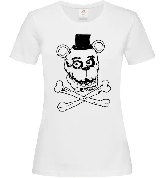 Женская футболка Фредді кістки Белый фото