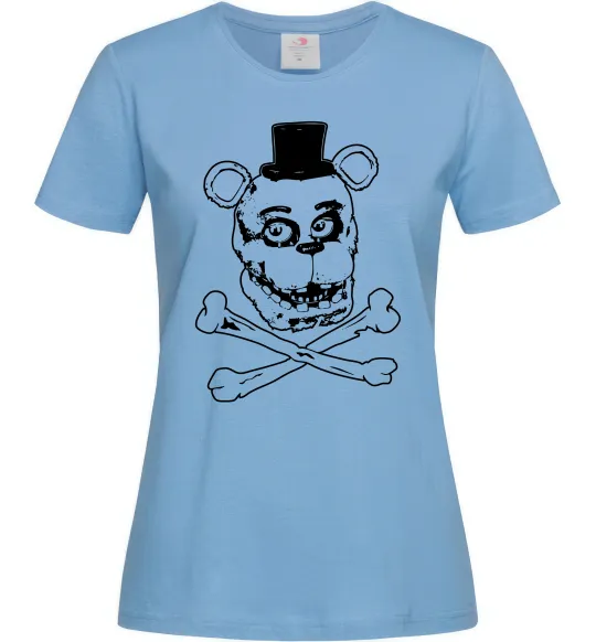 Женская футболка Фредді кістки Голубой фото