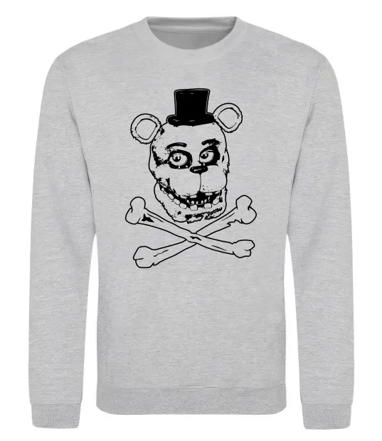 Свитшот Фредді кістки Серый меланж фото