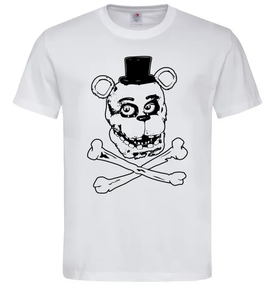 Мужская футболка Фредді кістки Белый фото