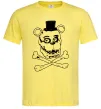 Мужская футболка Фредді кістки Лимонный фото