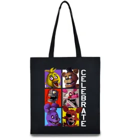 Эко-сумка Фредді кістки Черный фото