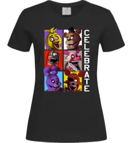 Женская футболка Фредді кістки Черный фото