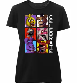 Женская премиум футболка Фредді кістки Черный фото