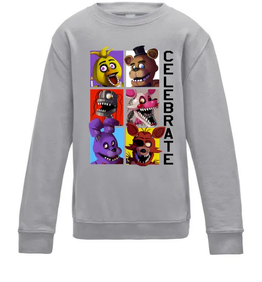 Детский Свитшот Freddy Celebrate Серый меланж фото