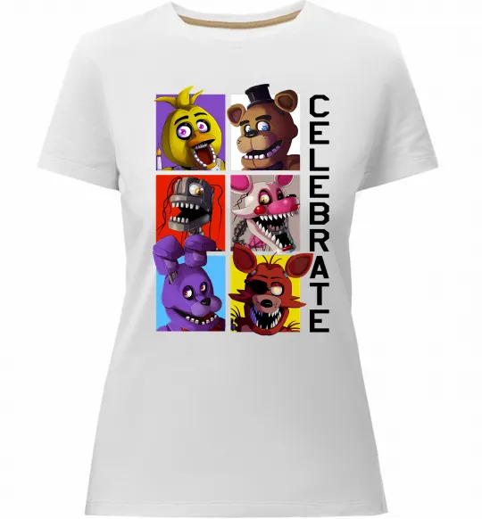 Женская премиум футболка Freddy Celebrate Белый фото