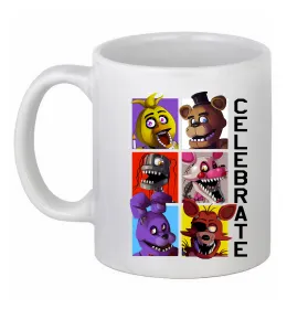 Чашка керамическая Фредді кістки Белый фото