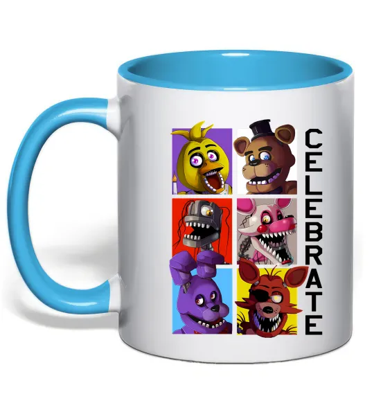 Чашка с цветной ручкой Freddy Celebrate Голубой фото