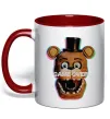 Чашка с цветной ручкой Freddy game over Красный фото