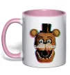 Чашка с цветной ручкой Freddy game over Нежно розовый фото