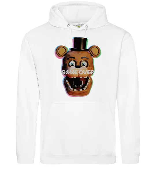 Женская толстовка (худи) Freddy game over Белый фото
