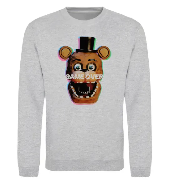 Світшот Freddy game over Сірий меланж фото