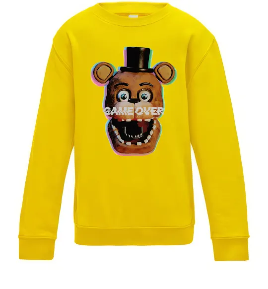 Детский Свитшот Freddy game over Солнечно желтый фото