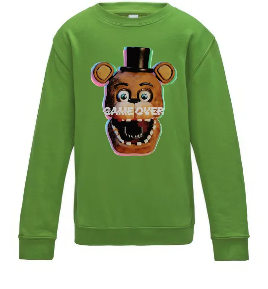 Детский Свитшот Freddy game over Лаймовый фото