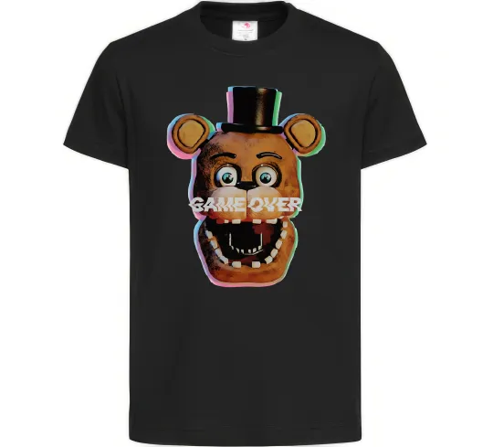 Детская футболка Freddy game over Черный фото