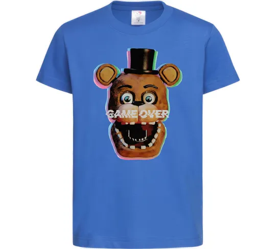 Детская футболка Freddy game over Ярко-синий фото