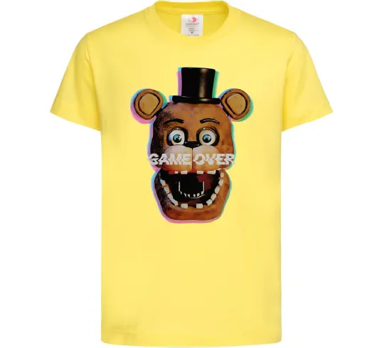 Детская футболка Freddy game over Лимонный фото