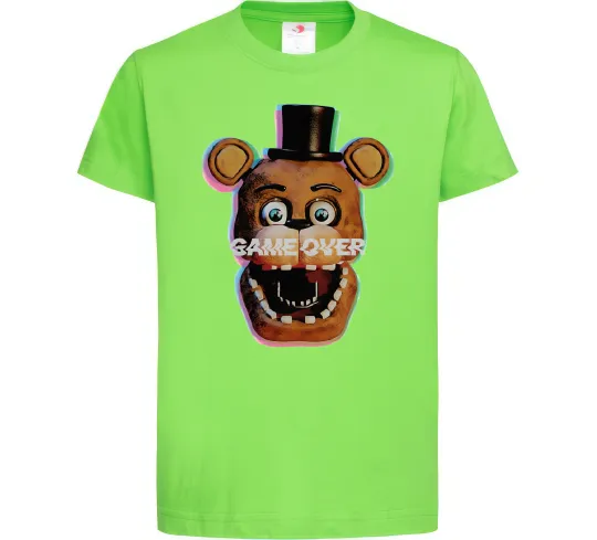 Детская футболка Freddy game over Лаймовый фото