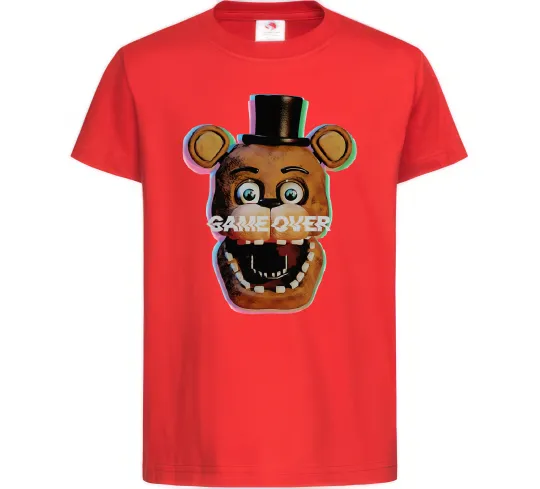 Детская футболка Freddy game over Красный фото