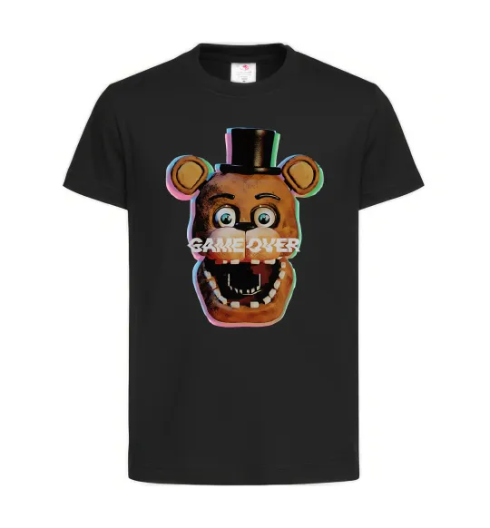 Дитяча футболка Freddy game over Чорний фото