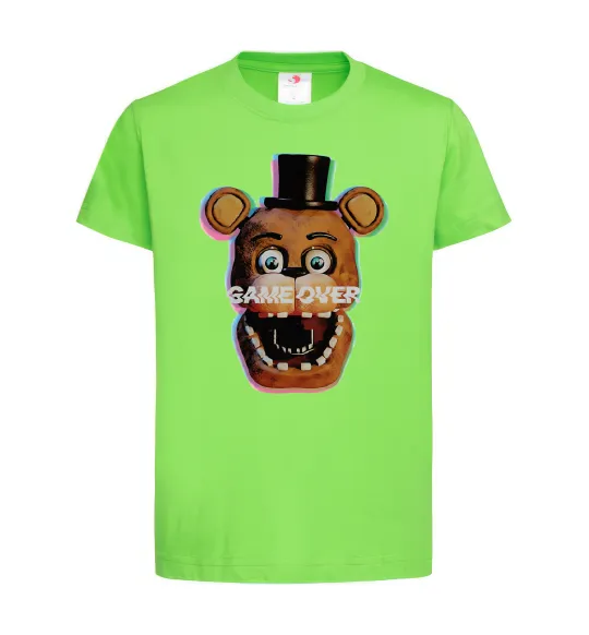 Дитяча футболка Freddy game over Лаймовий фото