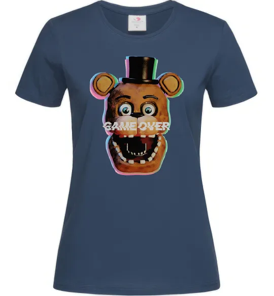 Женская футболка Freddy game over Темно-синий фото