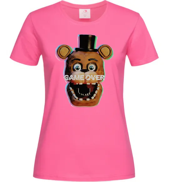 Женская футболка Freddy game over Ярко-розовый фото
