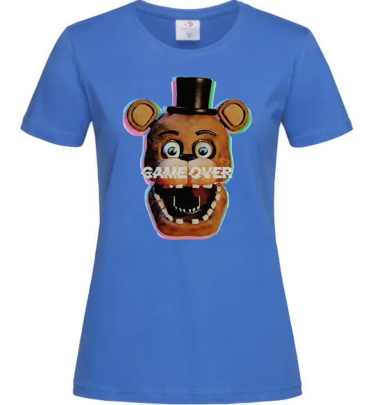 Женская футболка Freddy game over Ярко-синий фото