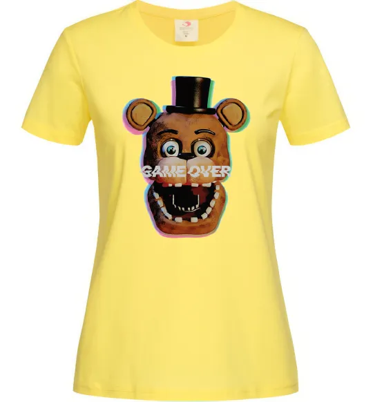 Женская футболка Freddy game over Лимонный фото