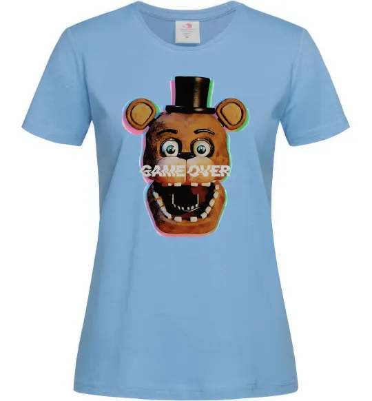 Женская футболка Freddy game over Голубой фото