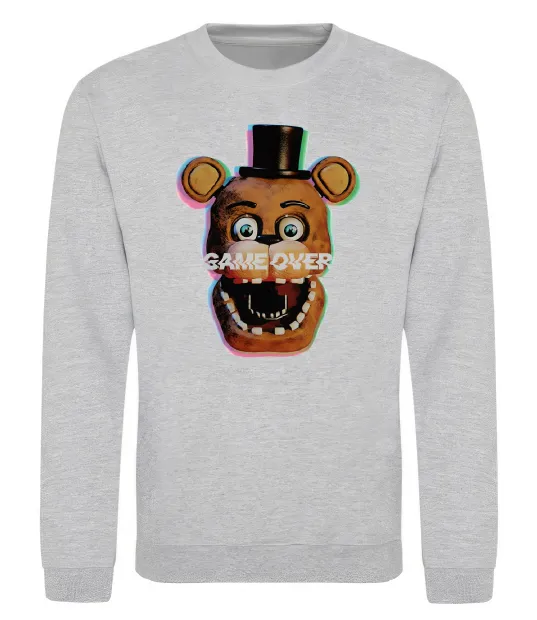Свитшот Freddy game over Серый меланж фото