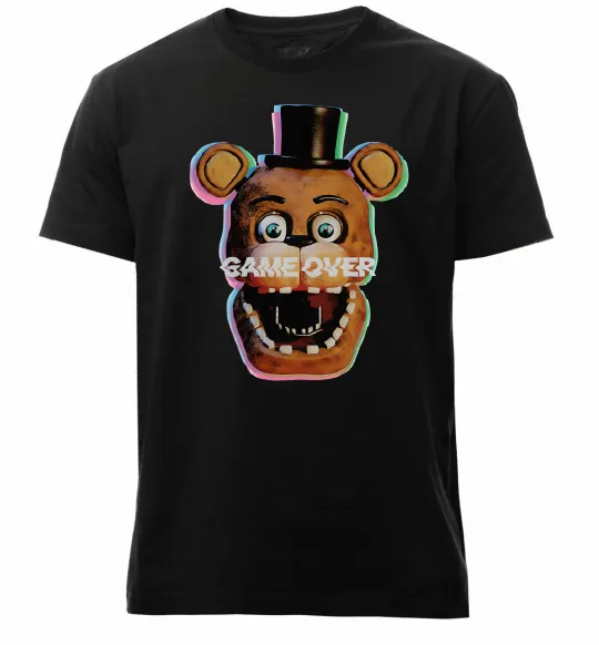 Мужская премиум футболка Freddy game over Черный фото