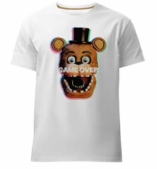Мужская премиум футболка Freddy game over Белый фото