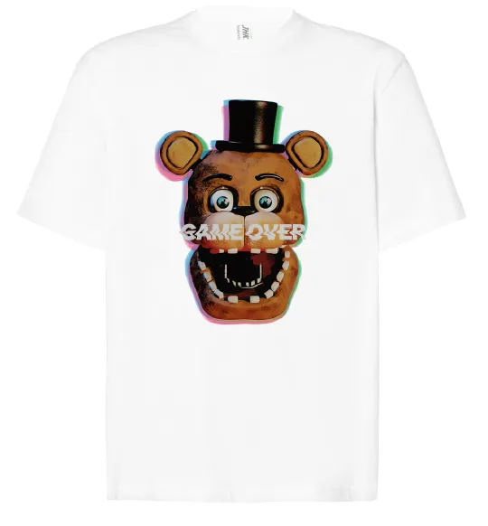 Футболка Оверсайз Freddy game over Белый фото