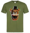 Мужская футболка Freddy game over Оливковый фото