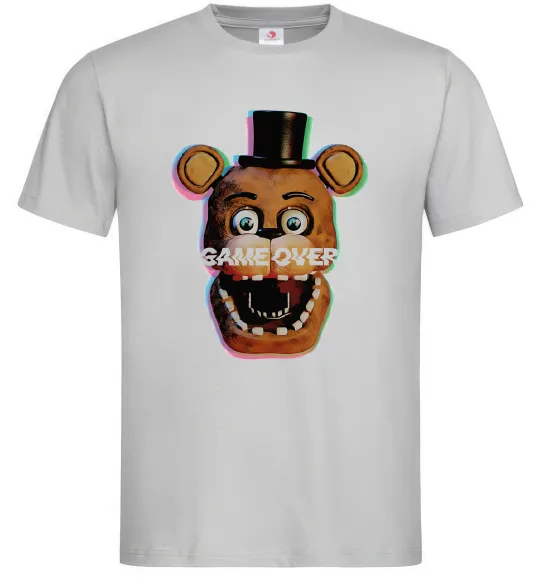 Мужская футболка Freddy game over Серый фото