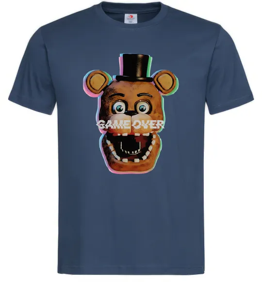Мужская футболка Freddy game over Темно-синий фото