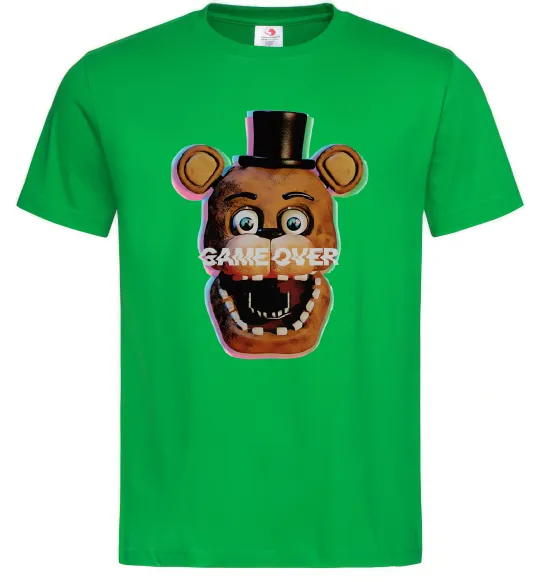 Мужская футболка Freddy game over Зеленый фото
