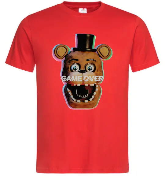 Мужская футболка Freddy game over Красный фото