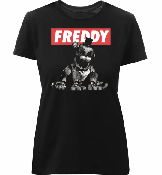 Женская премиум футболка Freddy Черный фото