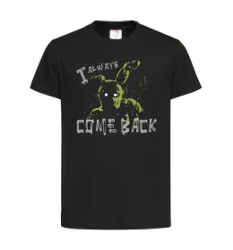 Детская футболка I always come back Черный фото